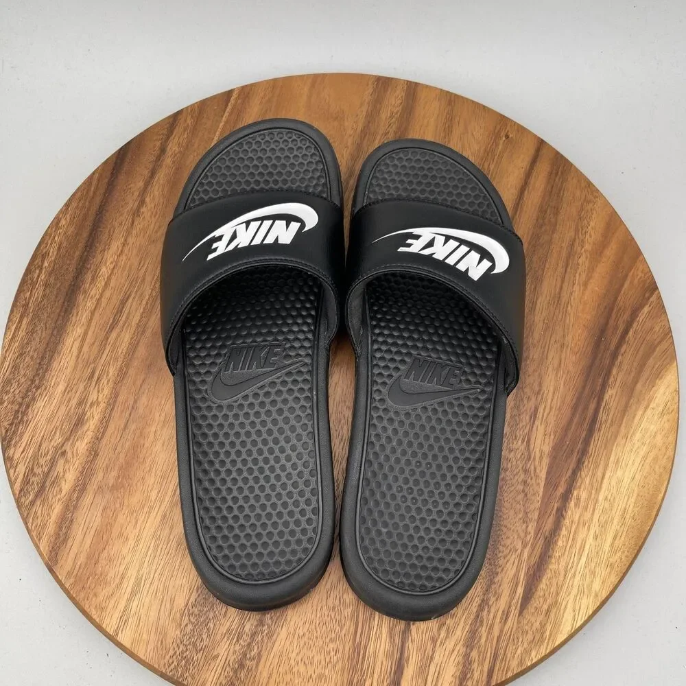 Nike Benassi JDI Sandals Mens Size 13 Black Casual Slides Comfort Pool Beach